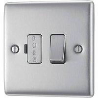 British General Nexus Metal 13A Switched Fused Spur Brushed Steel (64368)