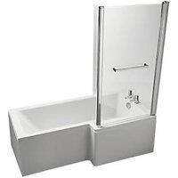 Ideal Standard Giovo Cube Shower Bath Right-Hand Acrylic No Tap Holes 1700mm (643JY)