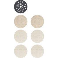 Bosch Expert M480 80 / 120 / 180 Grit Mesh Wood Sanding Net Starter Kit 125mm 7 Pack (643RR)