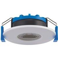 Saxby ShieldSlim Fixed Fire Rated LED Recessed Downlight Matt White 7W 600lm (643VX)