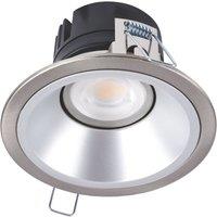 Collingwood H5 500 Silver Reflector Tilt Fire Rated LED Downlight Brushed Steel 5W 550-600lm (643YY)