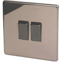 Varilight 10AX 2-Gang 2-Way Light Switch Polished Bronze (6448H)
