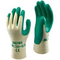 Showa 310 Latex Grip Gardening Gloves Green Large (64495)