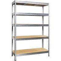 5-Tier Metal Garage Shelving Unit 1200mm x 450mm x 1800mm (644PH)