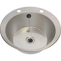 1 Bowl Stainless Steel Inset Washbasin 447mm x 130mm (6453P)