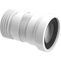 McAlpine Flexible Straight Toilet Pan Connector White 100-160mm (6458P)