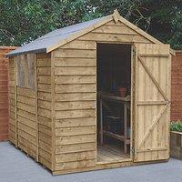 Forest 6' x 8' (Nominal) Apex Overlap Timber Shed with Assembly (645JR)