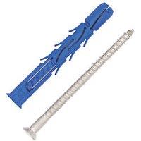 Rawlplug R-FF1 TX Frame Fixings with Countersunk Head Screws 10mm x 80mm 50 Pack (645PE)