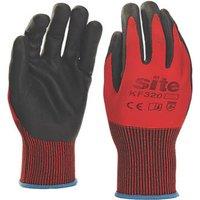 Site Nitrile Foam Coated Gloves Red/Black X Large (646FR)