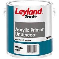 Leyland Trade 2.5Ltr White Matt Interior & Exterior Wood Primer Undercoat (64719)