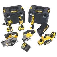 DeWalt DCK655P3T-GB 18V 3 x 5.0Ah Li-Ion XR Cordless 6-Piece Power Tool Kit (6474P)