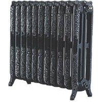 Arroll 760mm x 914mm 5405BTU Black / Silver Cast Iron 3 Column Radiator (6489P)