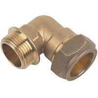 Flomasta Brass Compression Adapting 90 Male Elbow 22mm x 3/4" (65014)