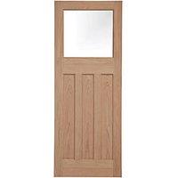 Edwardian 1-Clear Light Unfinished Oak Wooden 3-Panel Internal Door 1981mm x 686mm (650FA)