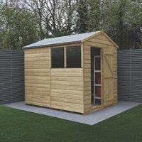 Forest Beckwood 6' x 7' 6" (Nominal) Apex Shiplap Timber Shed with Base & Assembly (650RG)