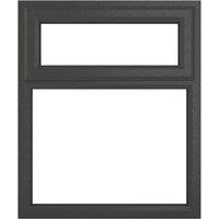 Crystal Top Opening Clear Double-Glazed Casement Anthracite Grey uPVC Window 1190mm x 965mm (651JP)