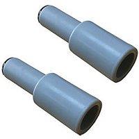 PolyPlumb Enhanced Plastic Push-Fit Reducing Spigot Reducers 22mm x 15mm 2 Pack (651PY)