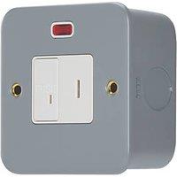 Contactum 13A Switched Metal Clad Secret Key Fused Spur with Neon with White Inserts (651RR)