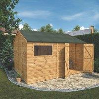 Mercia Modular 11' 6" x 10' (Nominal) Reverse Apex Shiplap T&G Timber Workshop (651YL)
