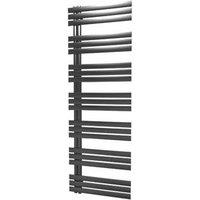 Towelrads 1200mm x 500mm 1697BTU Black Flat Designer Towel Radiator (652RY)
