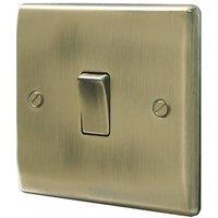 British General Nexus Metal 16AX 1-Gang Intermediate Switch Antique Brass (65378)