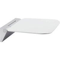 Wall Mounted Premium Soft Close Shower Seat White/Chrome (653RM)