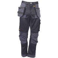 DeWalt Harrison Work Trousers Black/Grey 38" W 29" L (653RX)