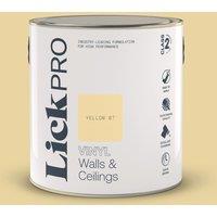 LickPro 2.5Ltr Yellow 07 Vinyl Matt Emulsion Paint (653TM)