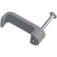 Vimark Grey Flat Double Twin & Earth Cable Clips 2.5mm 100 Pack (653VT)