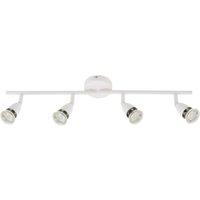 Saxby Amalfi Bar 4-Light Spotlight Gloss White (653VX)