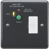 Knightsbridge Part M 13A Unswitched Passive RCD Fused Spur with LED Anthracite (654YA)