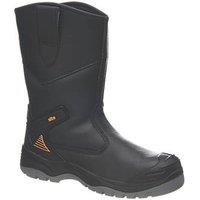 Site Hydroguard Size 7 Black Waterproof Steel Toe Cap Safety Rigger Boots (655FY)
