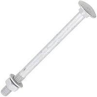 Timco Exterior Coach Bolts Carbon Steel Organic Silver Coating M8 x 110mm 10 Pack (656KG)