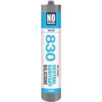 No Nonsense 830 Anti-Mould Neutral Sanitary Silicone Sealant White 310ml (656RU)