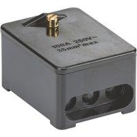 Knightsbridge 100A 5-Way 35mm Single Pole Service Connector Block Black (656YC)