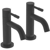 Bristan Mila Basin Pillar Taps Black 1 Pair (657JE)
