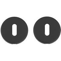 Eclipse Fire Rated Standard Escutcheon (Pair) Matt Black 52mm (657KW)