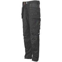 Scruffs Trade Flex Holster Womens Work Trousers Black Size 18 30" L (657KY)