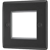 British General Nexus Metal 2-Module Modular Faceplate Matt Black (657PM)