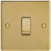 Varilight 10A 1-Gang Intermediate Switch Polished Brass with Colour-Matched Inserts (657YT)