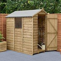 Forest 4' x 6' (Nominal) Apex Overlap Timber Shed with Assembly (658JR)