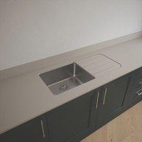 Metis Brown Fleck Kitchen Worktop with 1 Bowl Stainless Steel Sink 3050mm x 620mm x 15mm (658PW)
