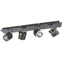 Inlight PEDRO Rectangular 4-Light Spotlight Black Chrome (6590P)