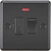 Knightsbridge 13A Switched Fused Spur with Neon Matt Black with Black Inserts (659PY)