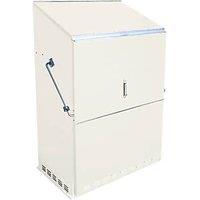 Trimetals 247 5' x 2' 6" (Nominal) Metal Gas Cylinder Storage with Base Buttermilk Cream (659RY)