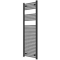 Flomasta 1600mm x 500mm 2409BTU Black Flat Towel Radiator (659TF)