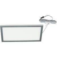 VEW Slim Rectangular LED Cabinet Lights Silver 6W 300lm 3 Pack (659TW)