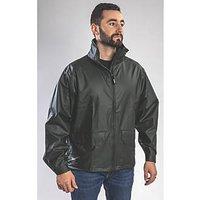 Helly Hansen Voss Waterproof Jacket Dark Green Medium Size 39" Chest (660RX)