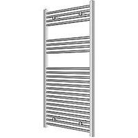 Flomasta 1200mm x 600mm 1415BTU Chrome Flat Towel Radiator (660RY)