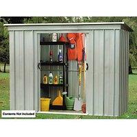 Yardmaster 6' x 3' 6" (Nominal) Pent Metal Shed Silver (66135)